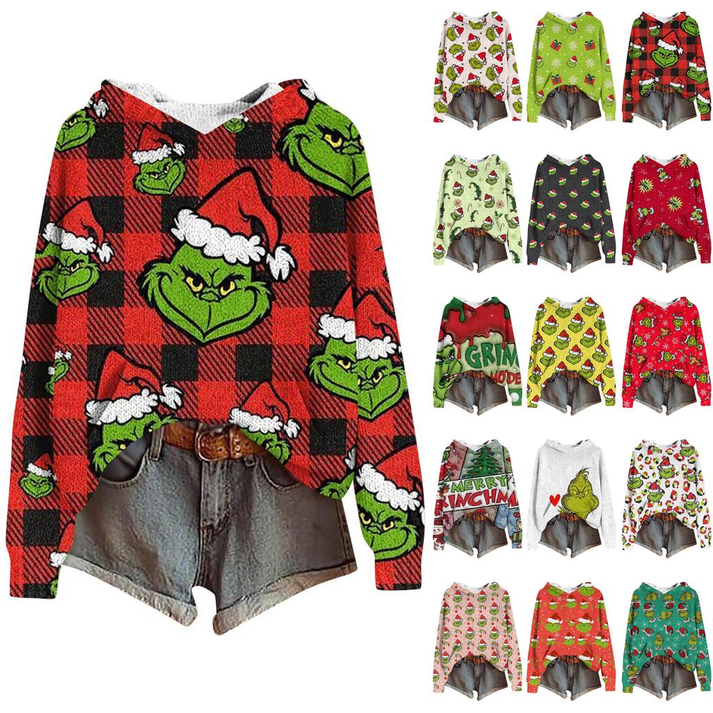 Sweatshirts For Women Knit Sweater Cute Shirt Fall Pullover Hooded Sweatshirt