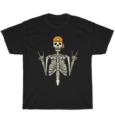 Футболка унисекс с принтом 'Rocker Skeleton Cap Skater Cool Halloween Punk Rock' Подарок НОВАЯ