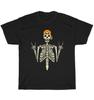 Rocker Skeleton Cap Skater Cool Halloween Punk Rock T-Shirt Unisex Tee Gift NEW
