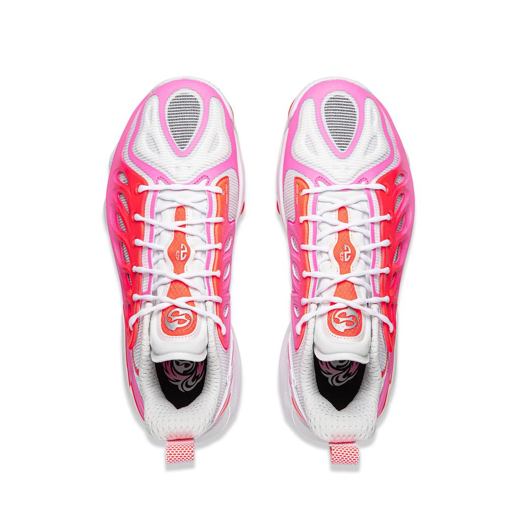 Li Ning BadFive Chase 2 SUPER Износостойкие Антискручивание Сцепление Низкие Баскетбольные кроссовки Мужские Белый Красный Розовый ABFW013-5