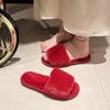 Women House Autumn Winter Furry Slippers Non-Slip Casual Indoor Flats Solid Colors Floor Shoes Ladies Flip Flops Warm Shoes