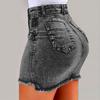 New Women Summer Short Jeans Denim Female Pockets Wash Denim Mini Skirts