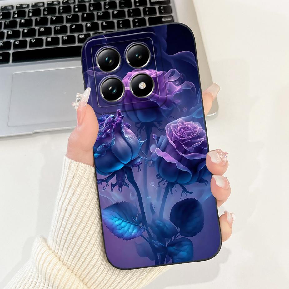 Чехол для Xiaomi 14T Pro Стильные Цветы Мультяшная Обложка Ударопрочный Мягкий ТПУ Чехол для Телефона Для Xiaomi Mi 14T Pro Mi14T 5G Fundas Coque