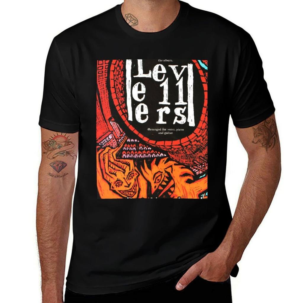 Levellers Музыкальный тур 2021 Sukardi Футболка Мужская Футболки Графические футболки Хлопок 100% Футболка для мужчины Футболка - Мужская Летняя Co...