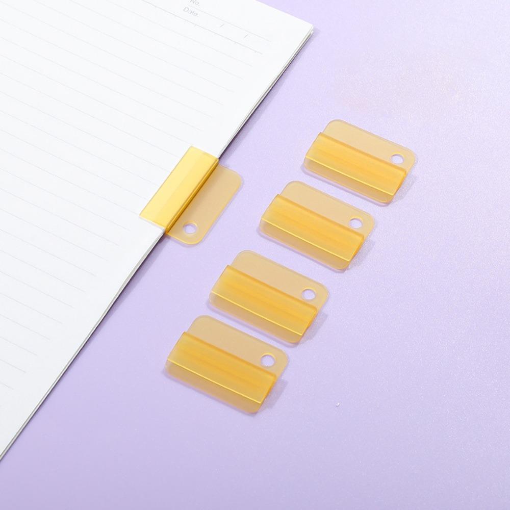 Plastic Index Clip Candy Color Multi-function Bookmark Clip Transparent File Classification File Classification Clamp