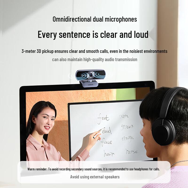 UGREEN 1080P USB Auto-Focus Wide-Angle Webcam