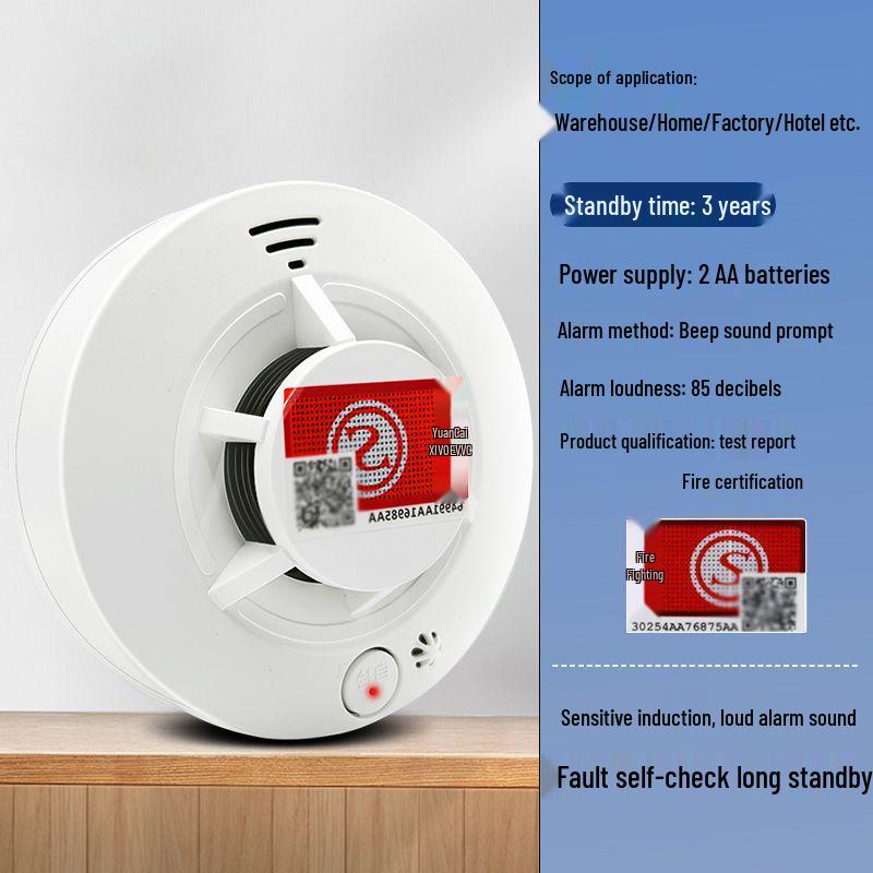 3C Certified Standalone Smoke & Fire Detection Alarm for Commercial and Household Use