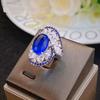 BELLA BOX Французский роскошный дизайн синего вихря из Шри-Ланки, синее шпинельное кольцо, подходящее для женского свадебного банкета, ювелирные изделия высокого класса