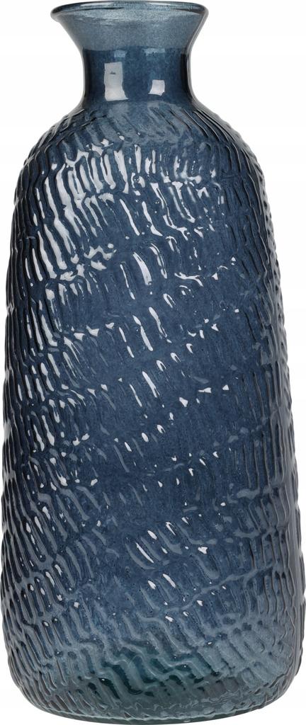 Decorative glass vase for flowers 13 x 31 cm