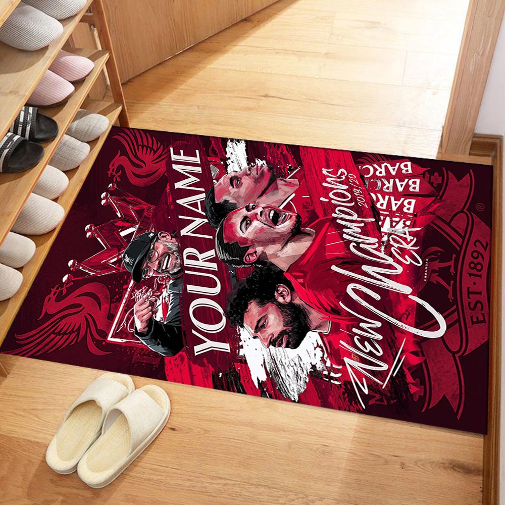 Liverpool Fc Personalized Name Carpet Suitable For Decorate Room Outdoor Dormitory Balcony Antislip Rug Decorate Offices Perfect Gift For Womenmen