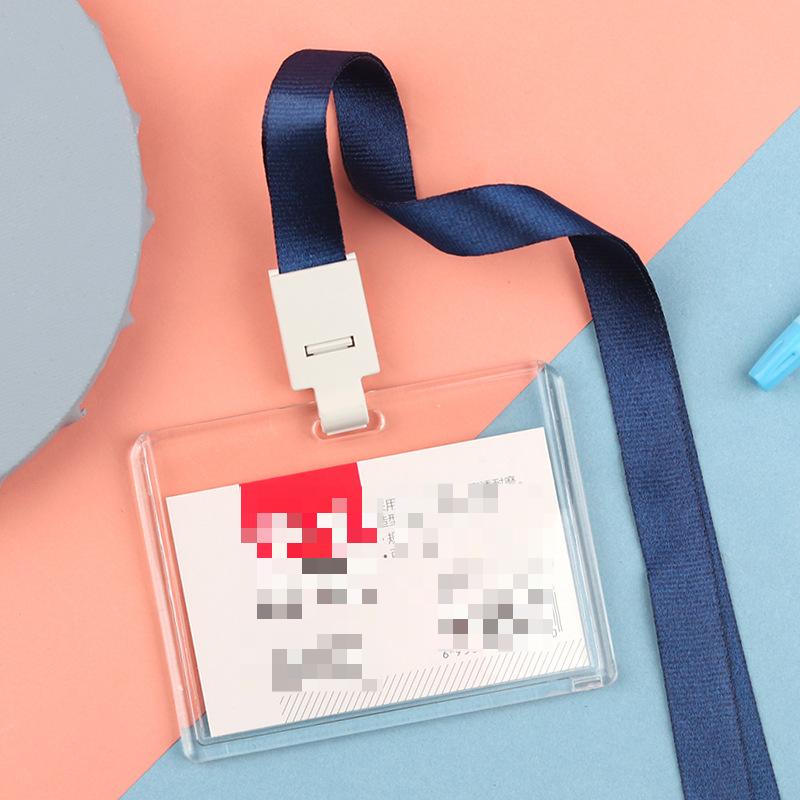 Модный акриловый прозрачный чехол для автобусных карточек, держатель для рабочей карты с ремешком, чехол для рабочей карты для женщин и мужчин, держатель для кредитных карт