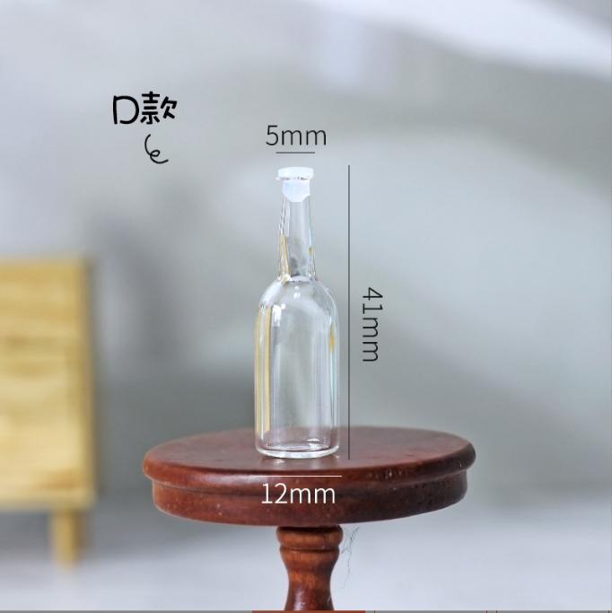 1/6 1/12 Doll House Simulation Miniature Mini Glass Bottles Cup Model Decor