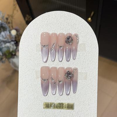 Фиолетовый шарм высококачественный лавандовый фиолетовый оттенок чистого ручного градиента бокового света кошачий глаз K9 носимые доспехи