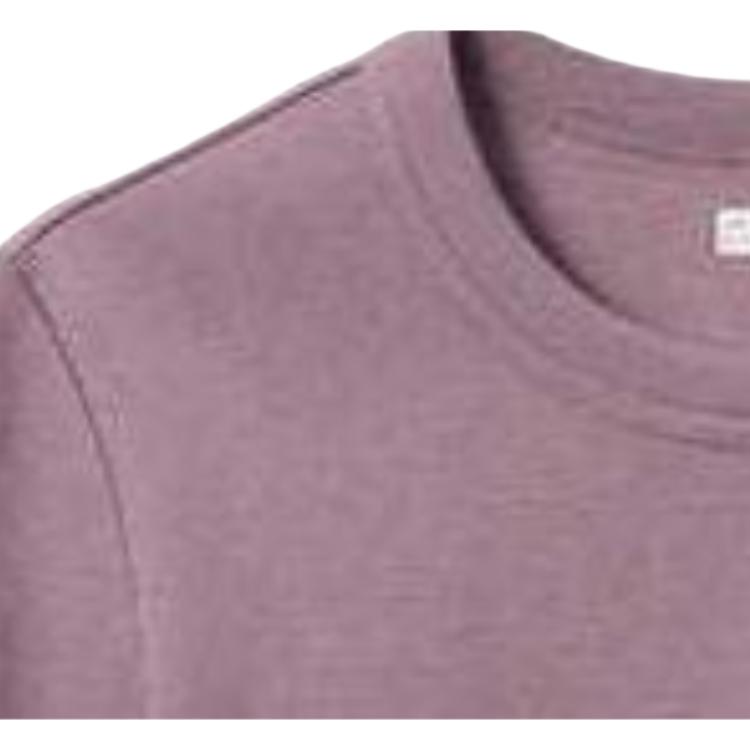 Uniqlo SS24 Серия U Однотонная Базовая Повседневная Футболка с Коротким Рукавом и Круглым Вырезом Женские Топы Фиолетовый 465754-74