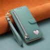 Wallet Flip Case for Motorola Moto G06 Power G04 G24 G04S G35 G55 G84 5G PU Leather with Zipper, Card Slots, Hand Strap