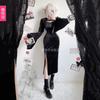 Wind Dark Goth Halloween Costume Black Dress Long Dress Witch Vampire Bride Outfit