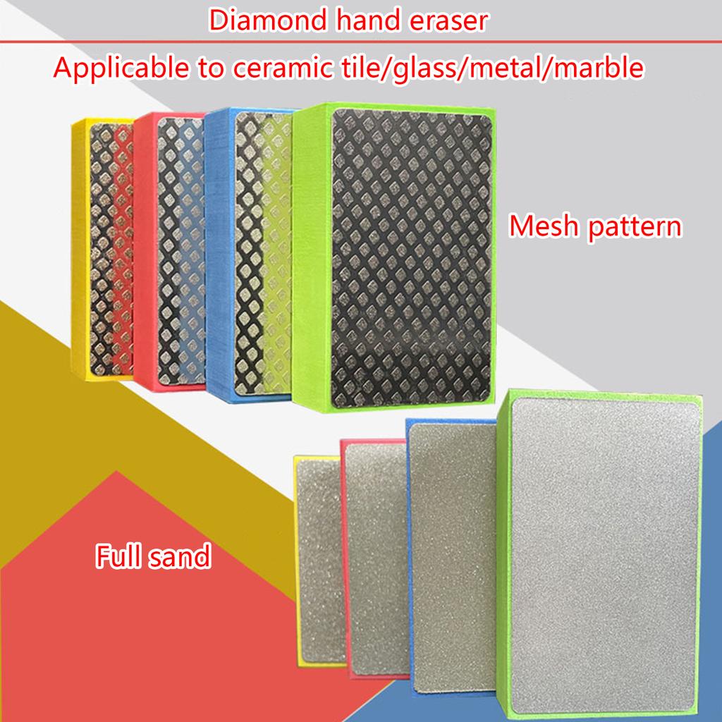 Diamond Hand Pad Sanding Block Sharp Glass Grinding Polishing Pad Sanding Block Backing Hand-Held Sanding Block for Tile