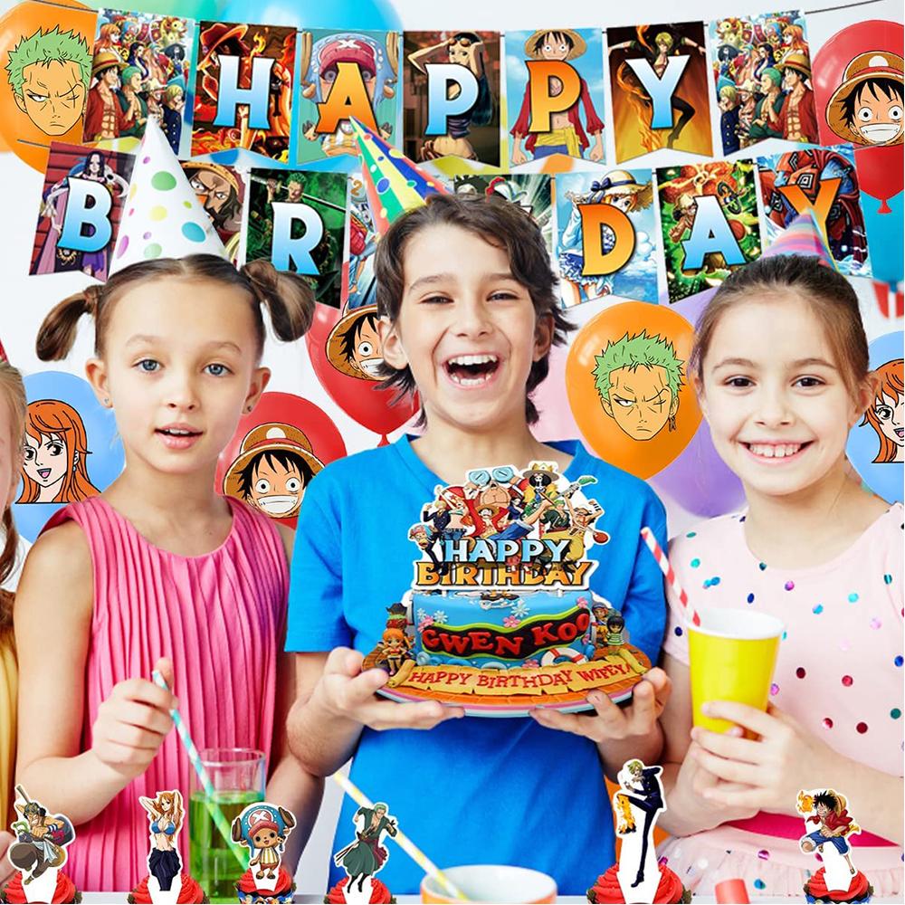 33 шт. цельное украшение на день рождения, аниме, тематические украшения для вечеринок для подростков