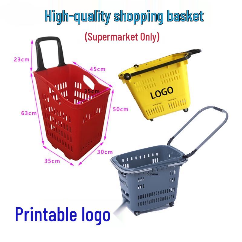 Rolling Foldable Stair-Climbing Shopping Basket