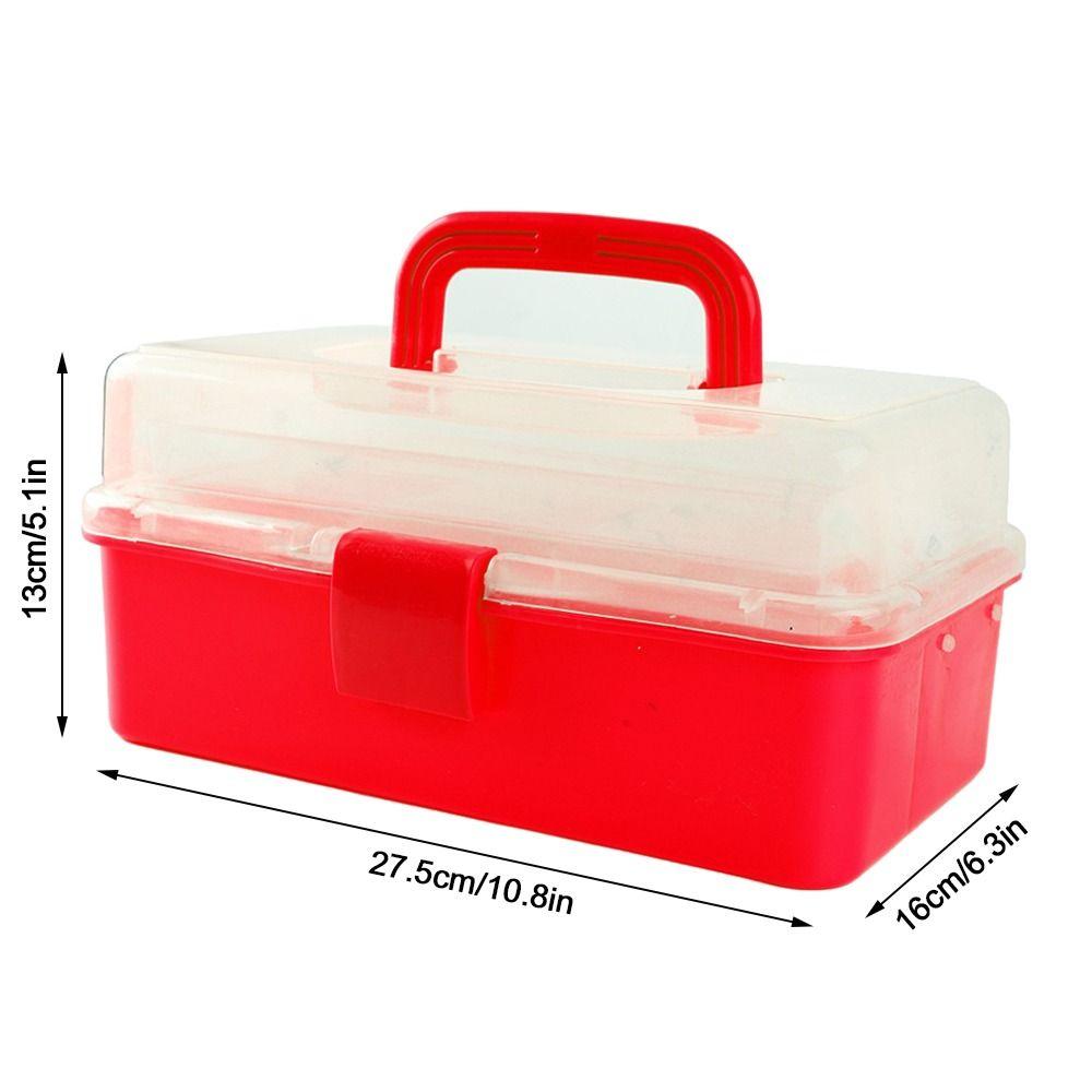 Folding Folding Tool Box Three Layer Plastic Storage Box Three Layer Storage Box For Art Craft