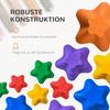 11-Piece Kids Stepping Stones, Starfish Style Non-slip Obstacle Course, Stackable Balance Blocks Garden Toys