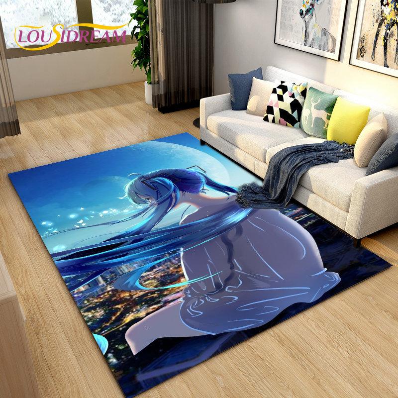 Японская музыка, аниме, мультфильм, 3D коврик, ковер для гостиной, спальни, диван, коврик для украшения, детские игры, нескользящий напольный коврик
