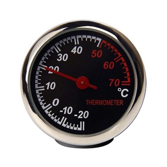 Car Interior Mini Quartz Watch Clock Hygrometer Thermometer Dashboard Ornament