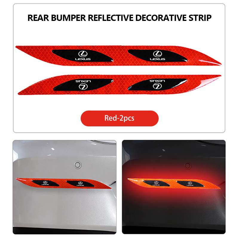 Car Styling Trunk Bumper Warning Safety Sticker Reflective Strip For Lexus RX350 IS250 CT200h ES250 ES300h NX300h IS200 GS300