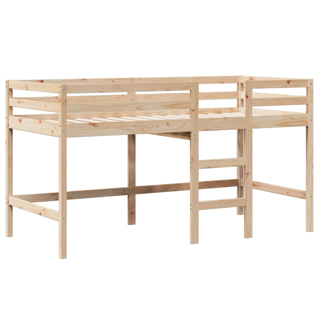 High Bed with Roof 80x200 cm Solid Pine Wood