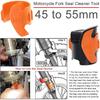 Windance Pack of 3, Motorcycle Fork Seal Saver Cleaner 45mm-55mm,Front Fork Seal Clean Tool, Shock Repairing Absorber Tool (Red+Blue+Orange)