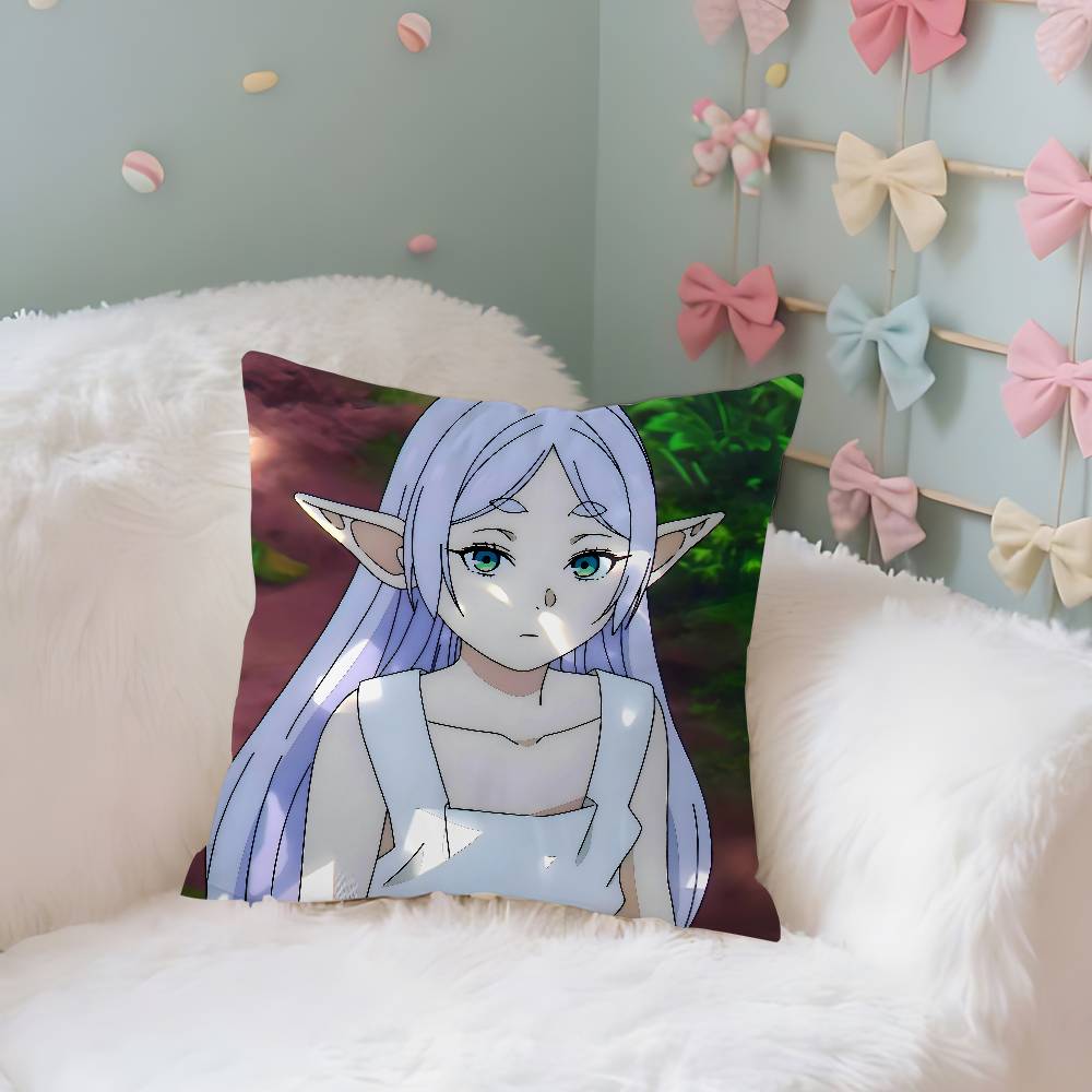 Anime FFrieren Cute Case Plush Fabric Soft Pillowcase Double Sided Print Cushion Cover Household Gifts