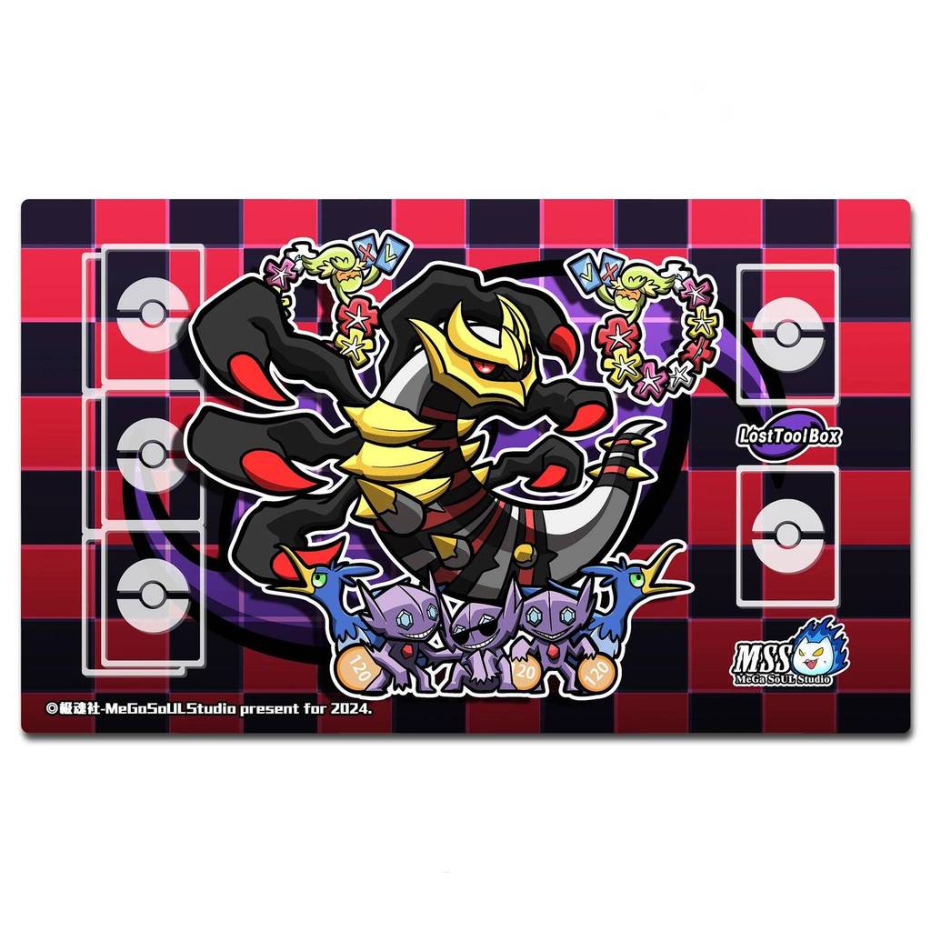 MM DIY Pokemon Play Mat Halloween Gengar PTCG Game Battle Card Mat Anime Mimikyu Gastly Battle Mat