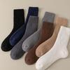 Men's Extra Thick Wool Mid-Tube Plush Socks - Warm Cashmere for Autumn & Winter