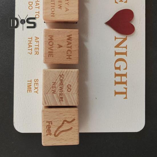 1/4/5 шт. игральные кости для принятия решений на свидании, 6/12-гранные, портативные деревянные игральные кости для взрослых пар, День святого Валентина, годовщина, девушка, парень, муж, жена