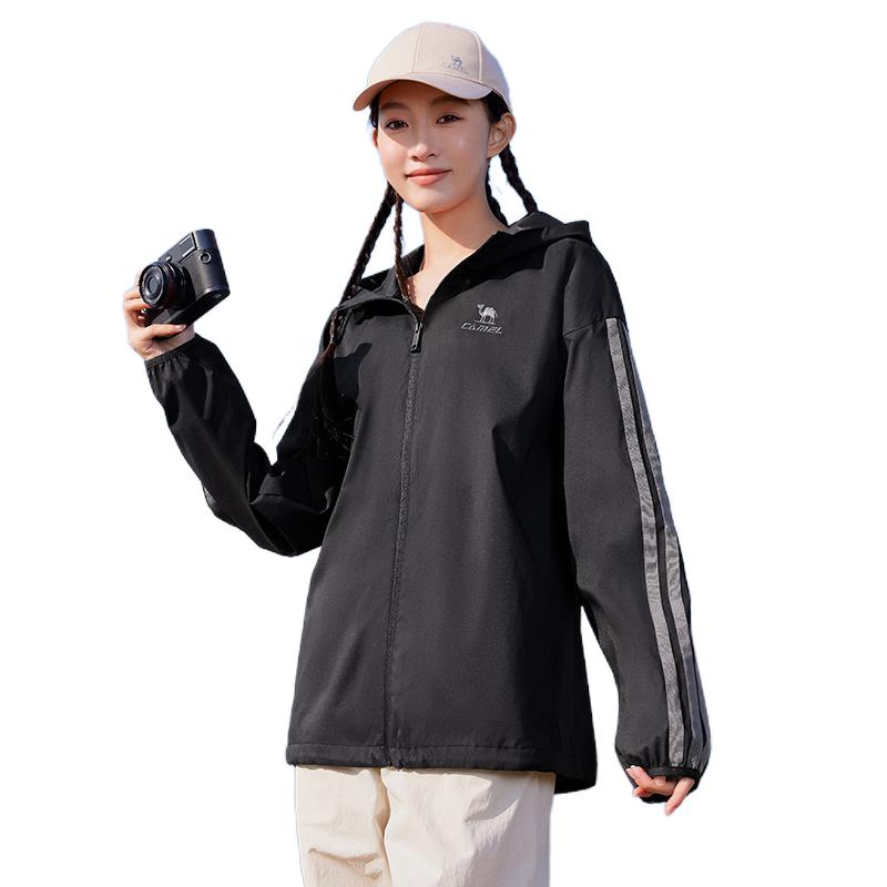 CAMEL Unisex Retro Hooded Campus Windbreaker