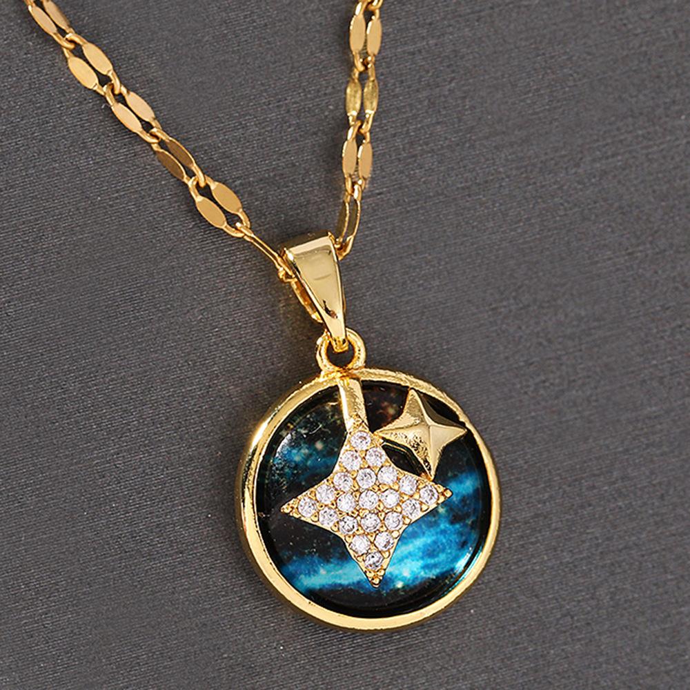 Звездная планета роскошный темперамент инкрустированный ярким камнем ювелирный кулон великолепная модная вселенная Xinghe аксессуары для одежды кулон "без цепи"