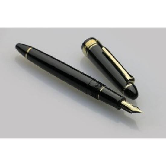 Sailor Profit Casual Fountain Pen Gold Trim Black Zoom (Z) Nib 11-0570-720 with Converter