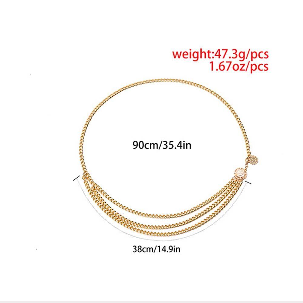 Clothes Decoration Zinc Zinc Alloy Chains Adjustable Aluminum Chain Waist Chain Women Body Chain Metal Belts