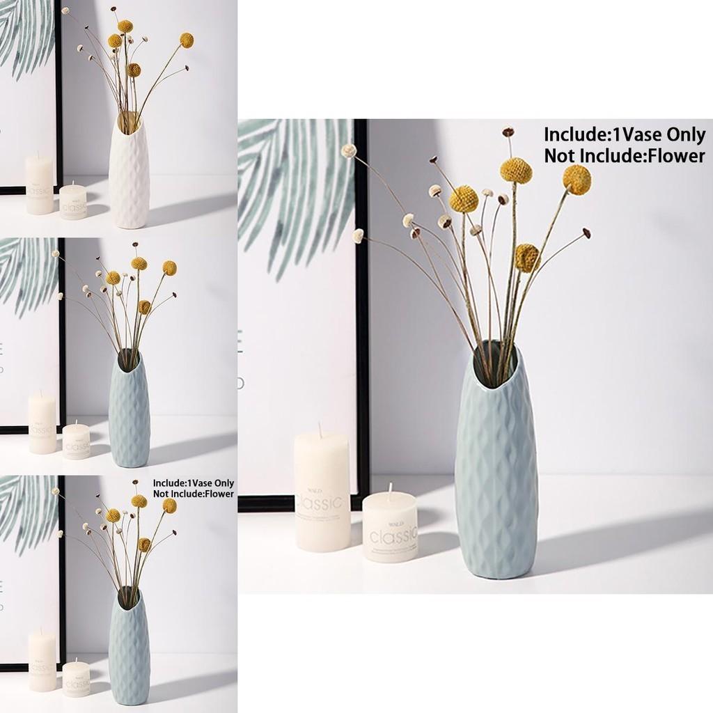 Elegant Plastic Flower Vase Stunning Imitation Ceramic Floral Pot For Home Decoration