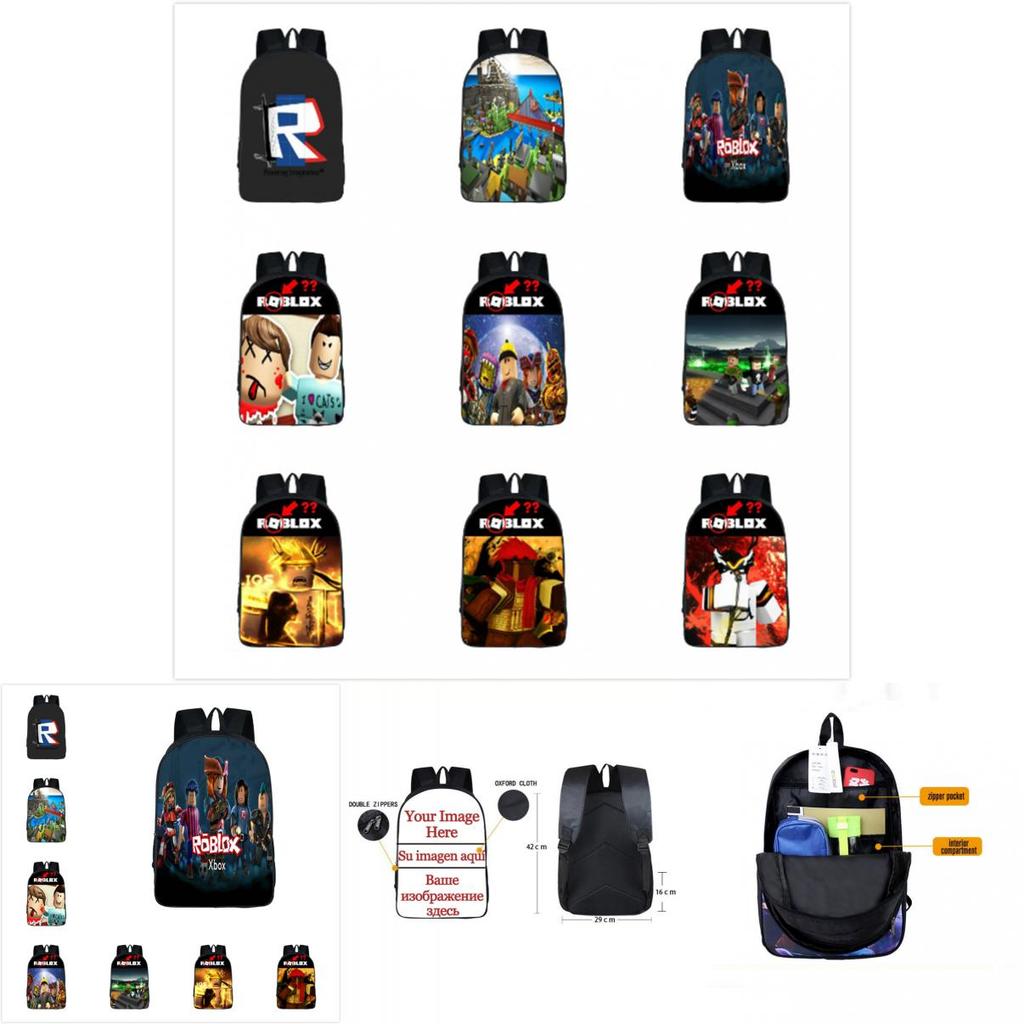Stylish Roblox Backpack With Multicolor Design And Large Capacity For School Use
