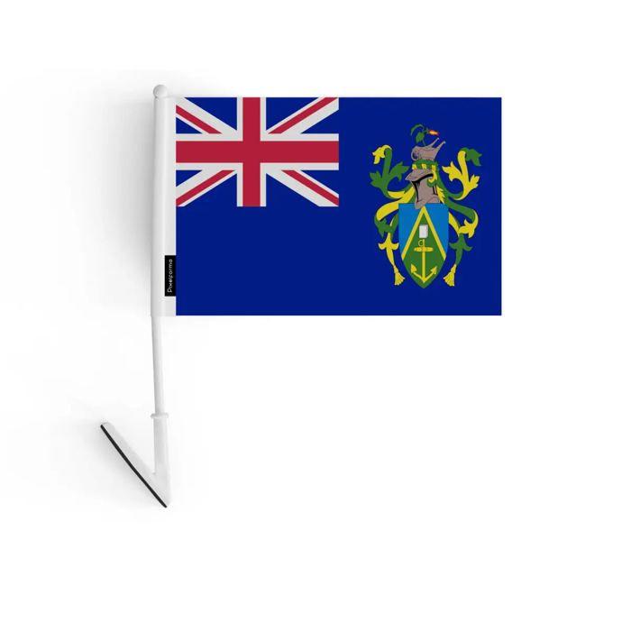 Drapeau Adhésif - Îles Pitcairn - 14 X 21 Cm - Polyester Résistant - Léger - Recto/verso