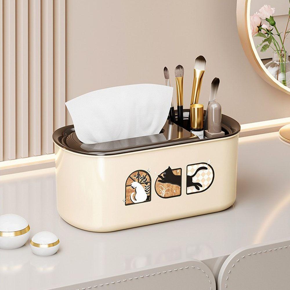 Rectangular Tissue Holder Plastic Paper Box Creative Tissue Storage Box Living Room