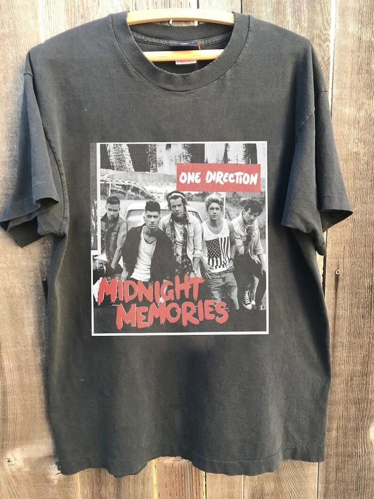 Футболка с мирового тура One Direction, Midnight Memories, угольно-серая, унисекс, футболка унисекс KH10720