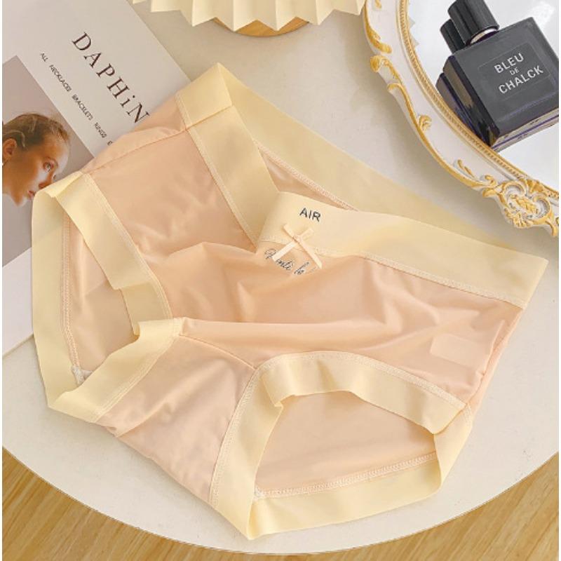 Женские трусы из ледяного шелка, дышащие, прохладные, бесследные, антибликовые, быстросохнущие, удобные, треугольные, нижнее белье для девочек, трусики