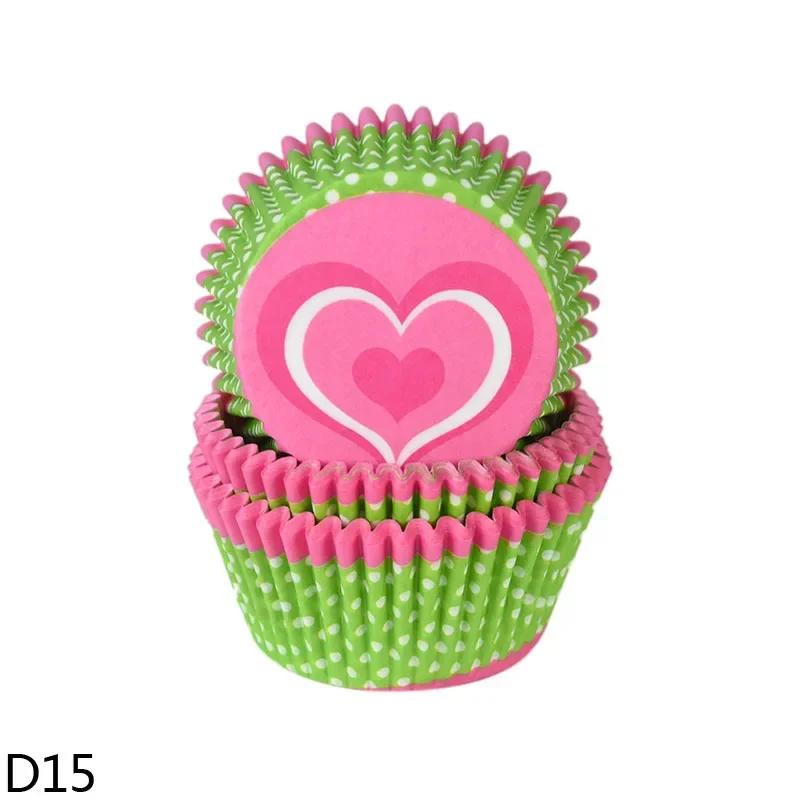 100 шт. Форма для кекса, инструмент для выпечки, держатель для бумаги с масляной стойкостью, коробка для кексов, чехол для чашки, поднос для вечеринки, инструменты для украшения торта, принадлежности для вечеринки