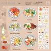 Серия 'Yu Xian Colorful Rice' Наклейки для питомцев и ландшафта - Корейский стиль DIY, 2 листа, 6 дизайнов