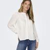 Women's White Long Sleeve Lace Shirt