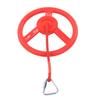 Children Gym Rotating Wheel Plastic Directional Wheel Kids Outdoor Fitness Exercise Wheel with Rope Red