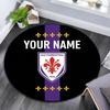 Custom Name ACF Fiorentina Round Area Rug,Carpet Rug for Living Room Bedroom Sofa Playroom Decor,Non-slip Floor Mat