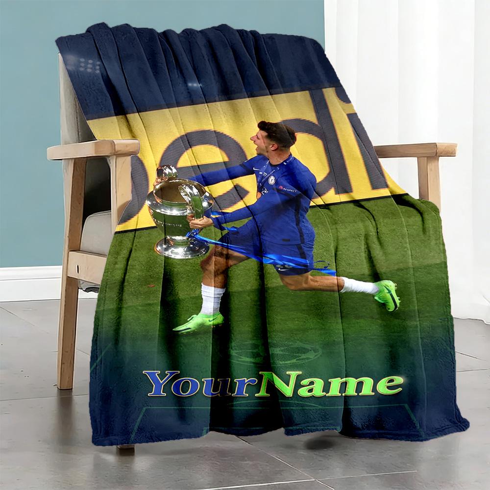 Chelsea Customize Your Name Blanket Lightweight Customizable Blanket Warmthful Decor Versatile for Couch Sofa Office Chair Four Seasons Universal